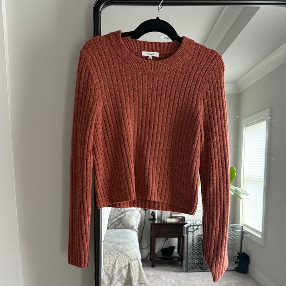 Madewell Warm Brown cropped Sweater